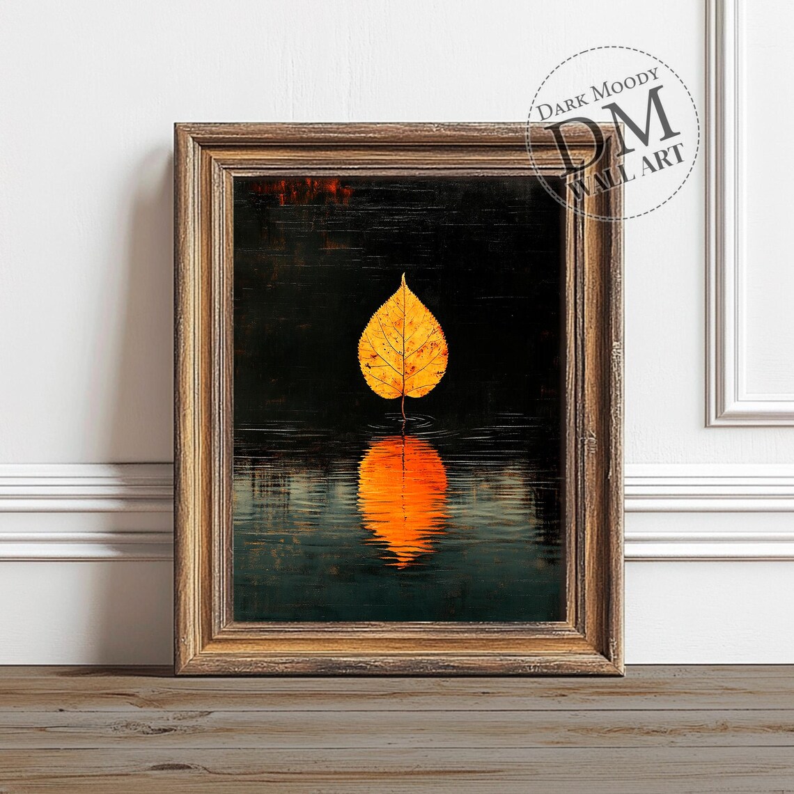 Autumn Leaf Minimalist Fall Nature Art Print