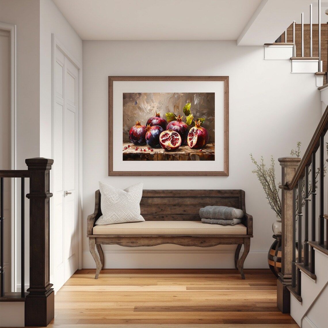 Pomegranate Art Print, Dark Moody Still Life - Image 4