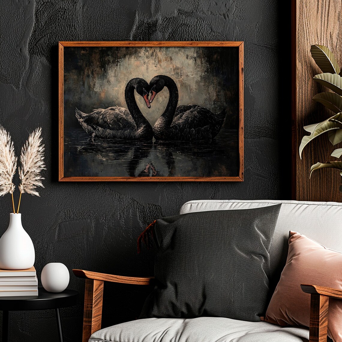 Swan Wall Art, Vintage Dark Academia Decor - Image 4