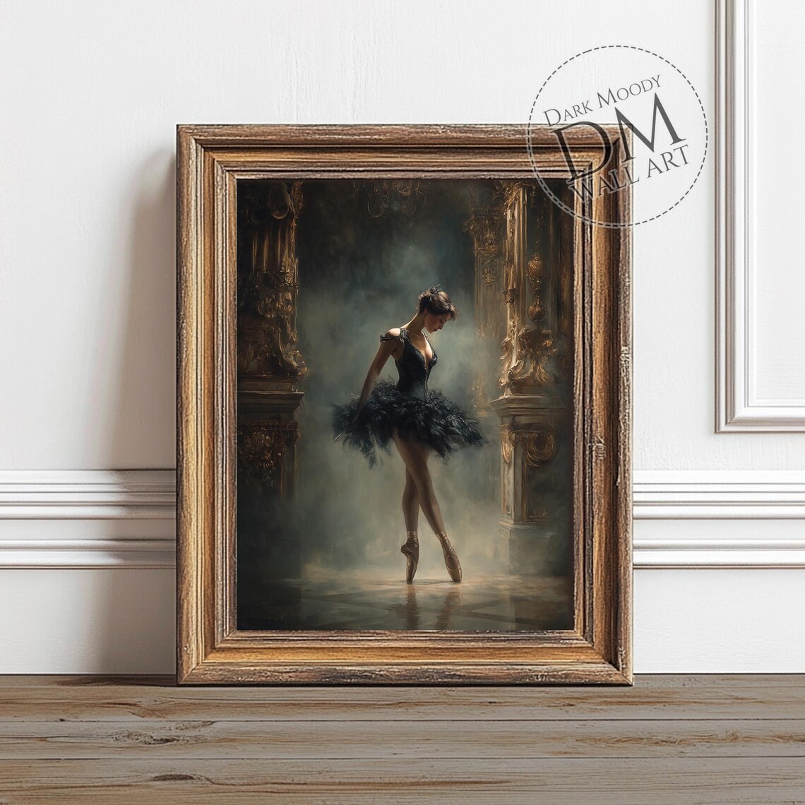 Black Swan Ballerina Gothic Dance Portrait Print
