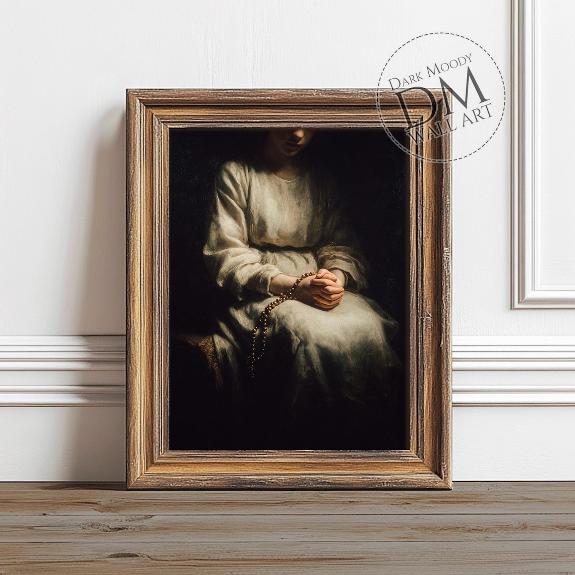 Prayer Woman Gothic Religious Moody Artwork