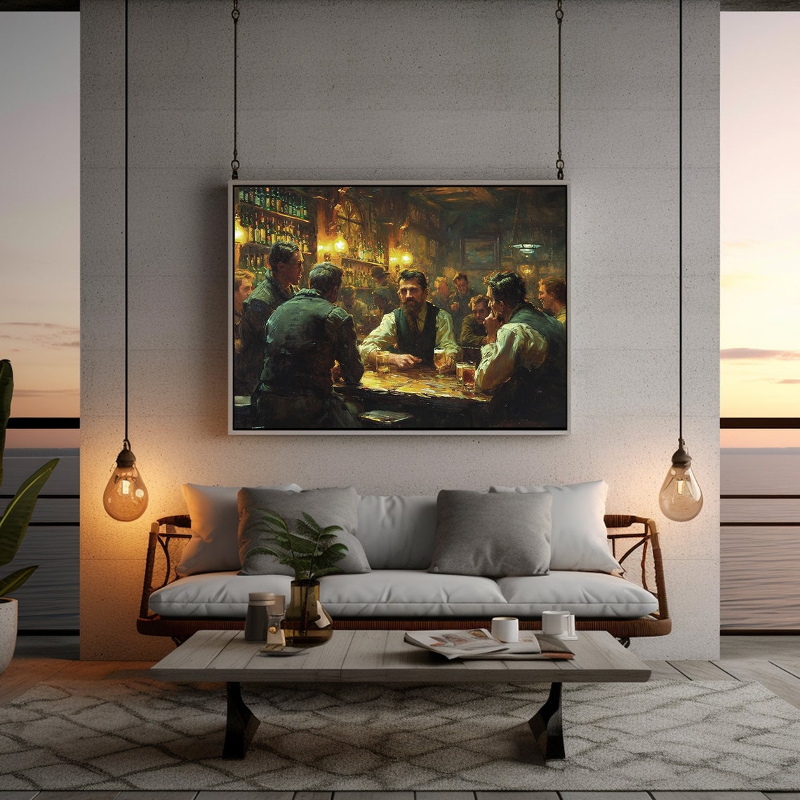 St Patricks Day Prints Dark Moody Irish Pub Art Rustic Clover Wall Art Irish Wall Decor Shamrock Print Decor - Image 5