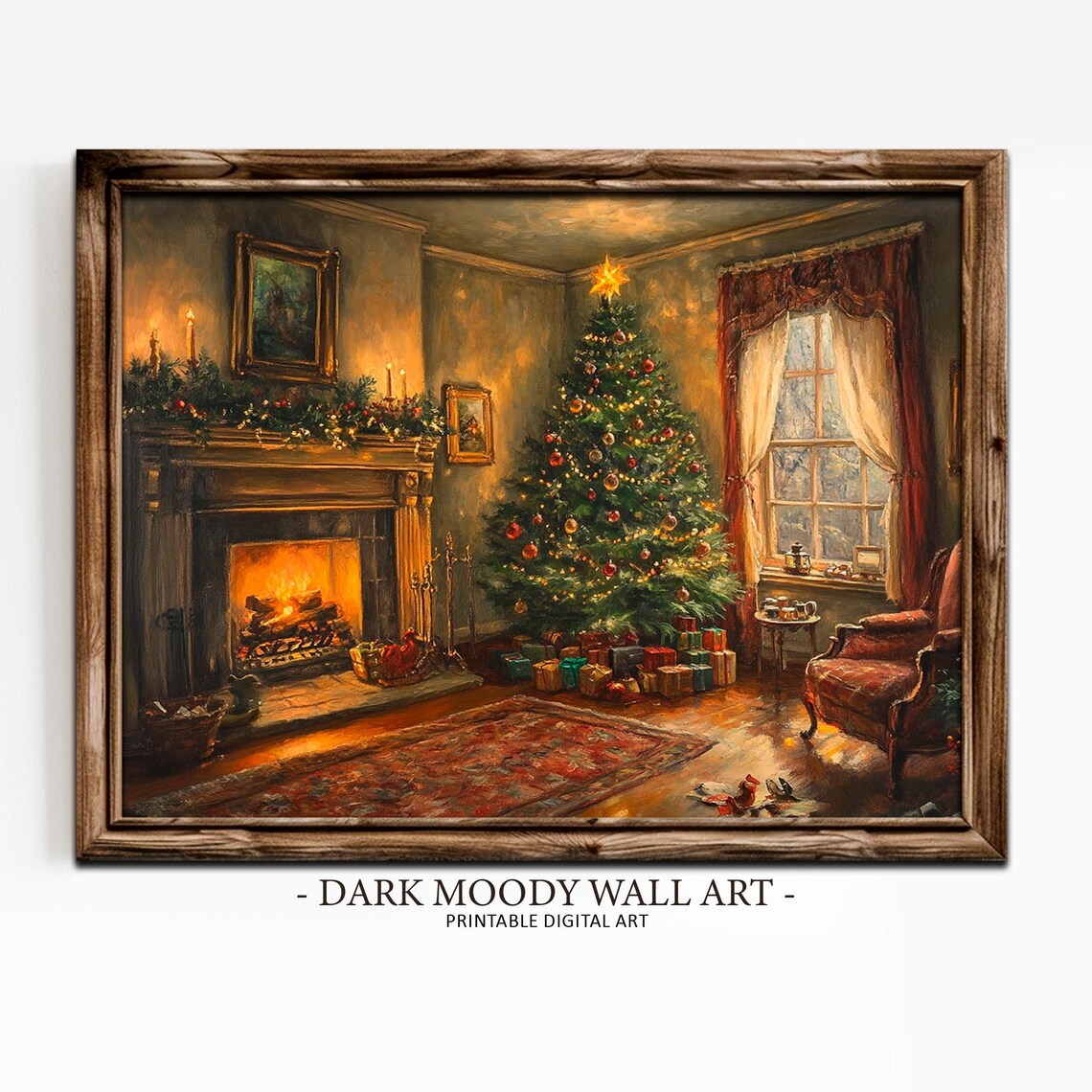 Victorian Christmas Tree Art for Dark Academia Decor - Image 6