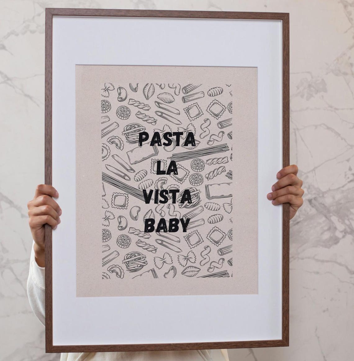 Physical Print Funny Pasta Wall Art Kitchen Decor Instant Italian Food Lover Gift Prints - Image 2