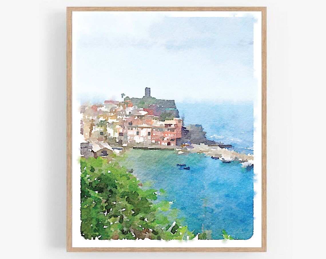 Cinque Terre Vernazza Italy Coastal View Art Print