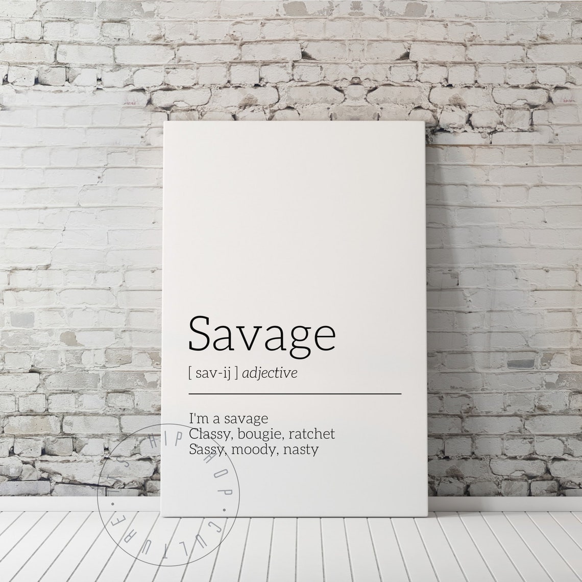 Savage Lyric Definition Megan Thee Stallion Funny Quote Poster
