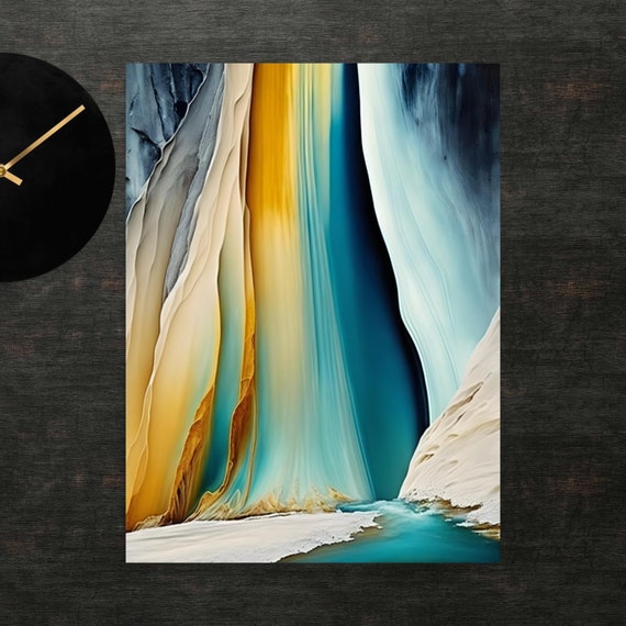 Abstract Art Poster Georgia O Keeffe Inspired Print Expressionism Painting