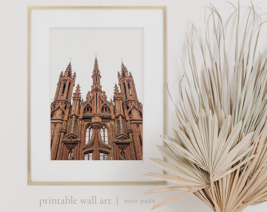 St Annes Church Vilnius Red Brick Gothic Facade Lithuania Print