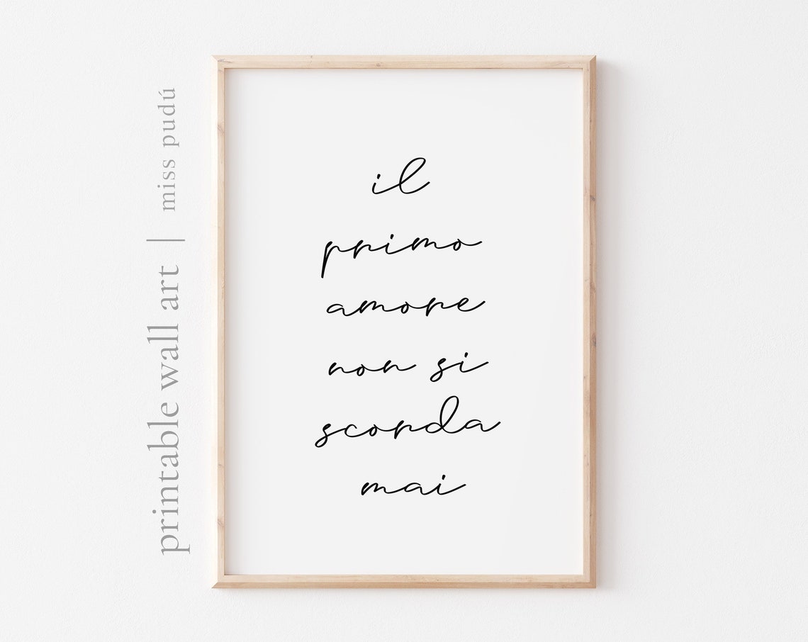 Il Primo Amore Non Si Scorda Mai Italian First Love Script Poster