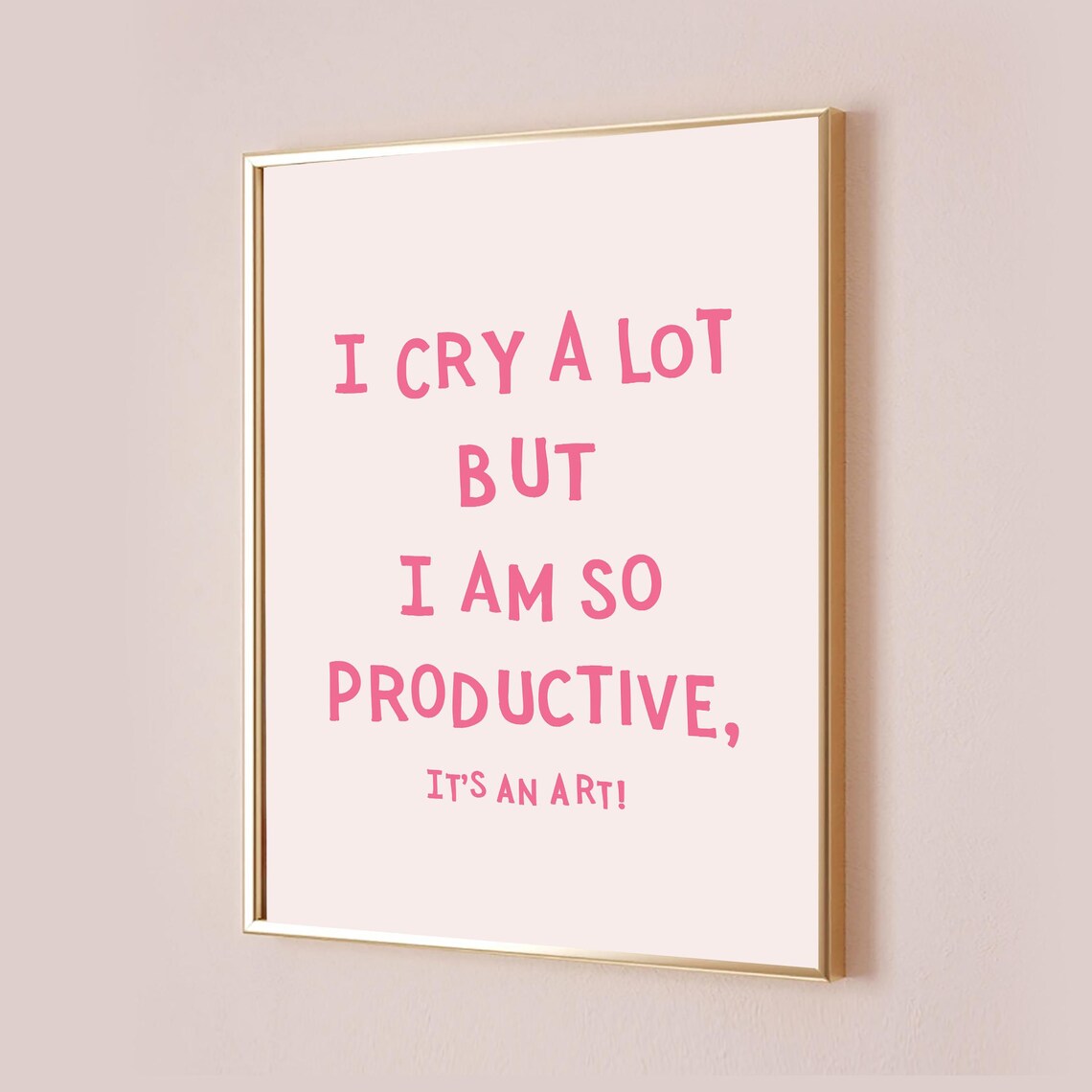 Taylor Swift I Cry a Lot But I Am So Productive Lyric Poster
