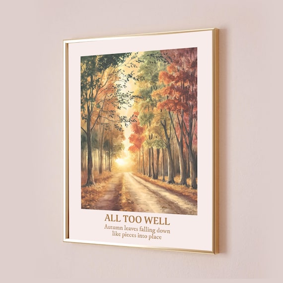 Taylor All Too Well Lyric Print, Subtle Office Decor