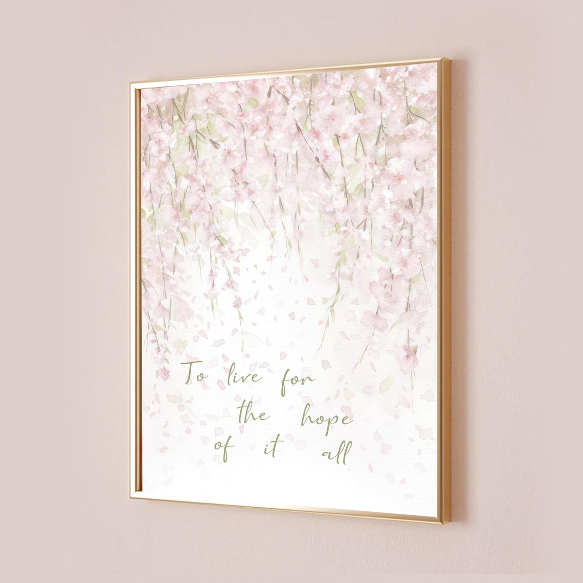 To Live For The Hope If It All Quote Art Print