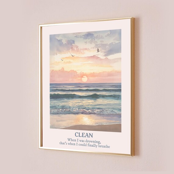 Taylor-Inspired Quote Lyric Poster, Subtle Office Decor