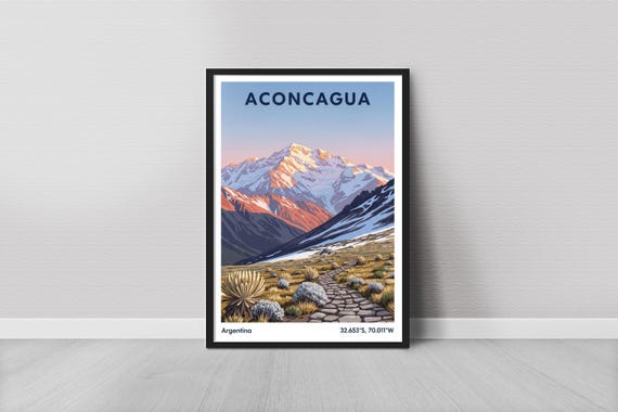 Aconcagua Minimalist Desert Path, Mountain Snow