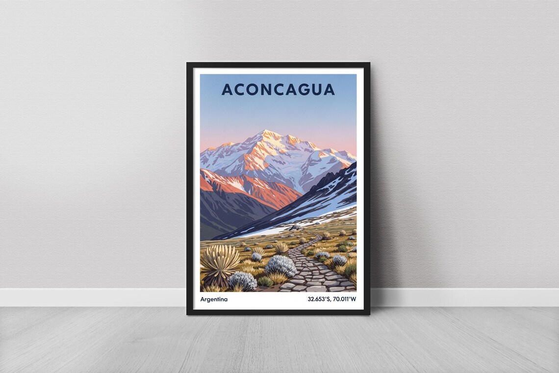 Aconcagua Minimalist Desert Path, Mountain Snow