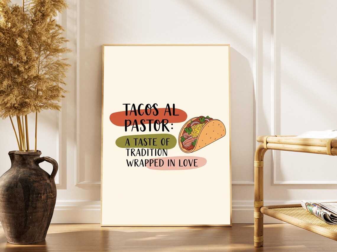 Tacos Al Pastor Retro Mexican Kitchen Decor
