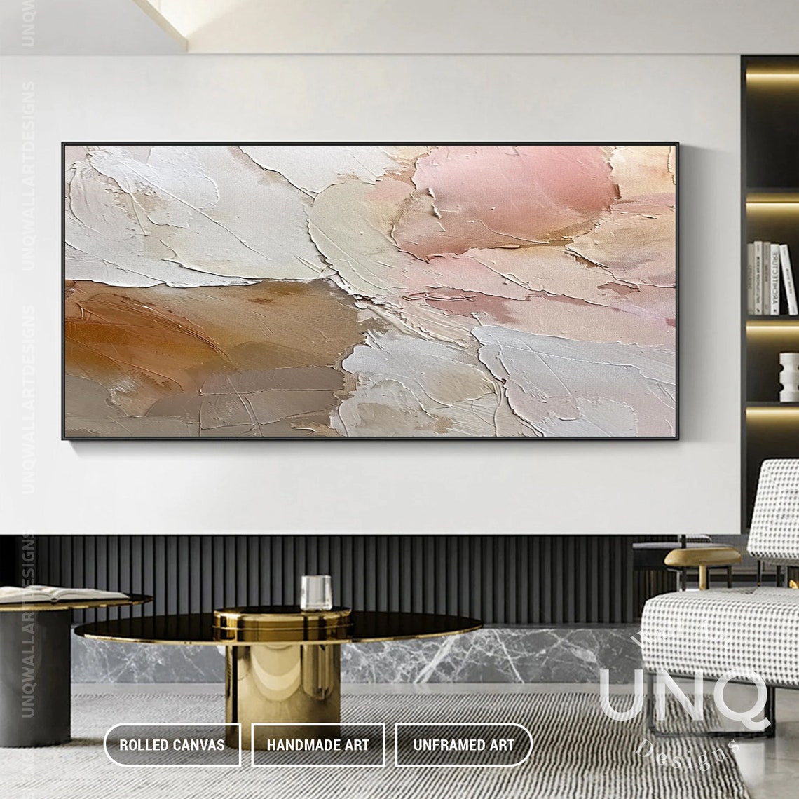 Original Neutral Beige Tones Decor Gift Minimalist Earthy Strokes On Beige Wabi Sabi Wall Art Bohemian Texture Wall Ideas - Image 5