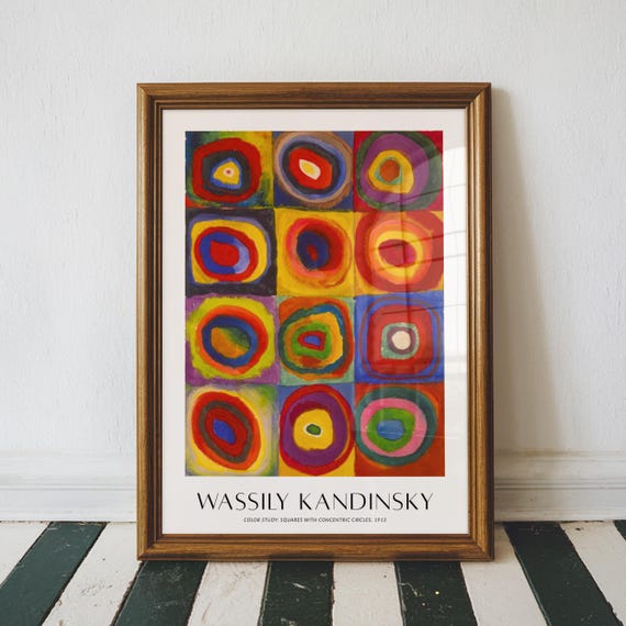 Color Study By Wassily Kandinsky Abstract Wall Art Decor Famous Painter Prints Fine Vintage Poster