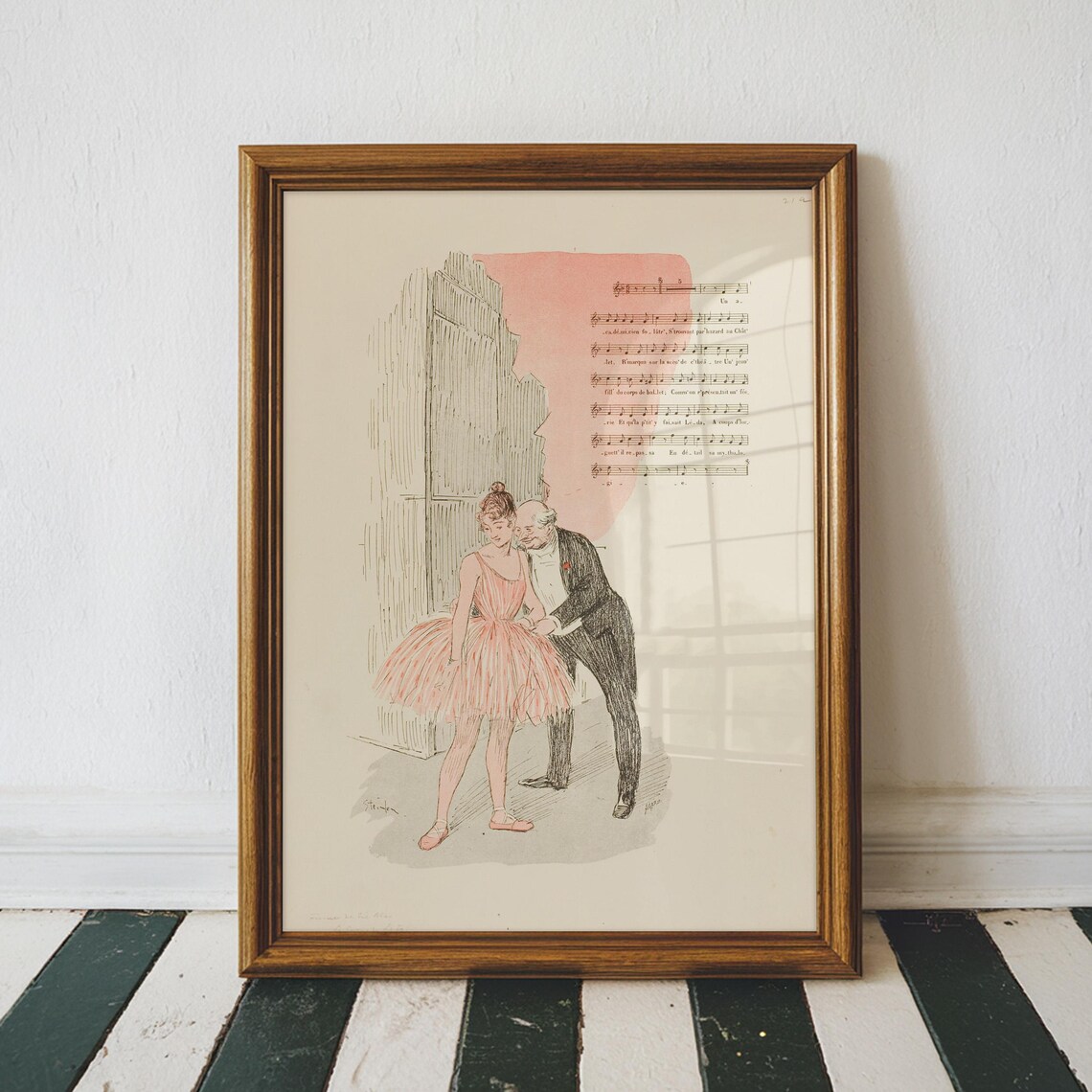 Steinlen Ballerina Backstage Pink Tutu Vintage French Art Poster