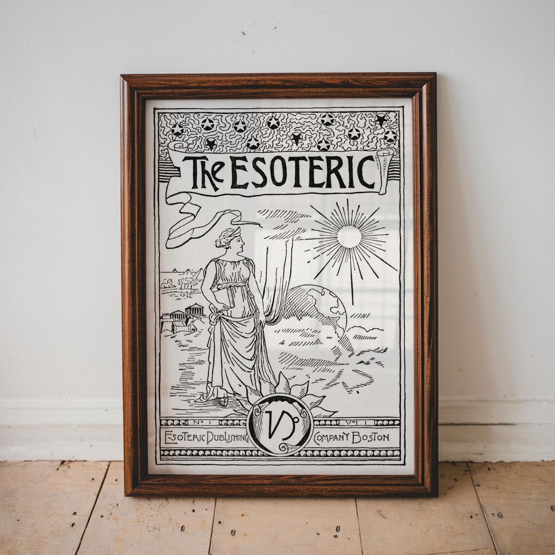 The Esoteric Magazine No 1 Boston Vintage Classical Woman Poster