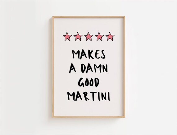 Funny Quote Print Cheeky Bar Cart Art