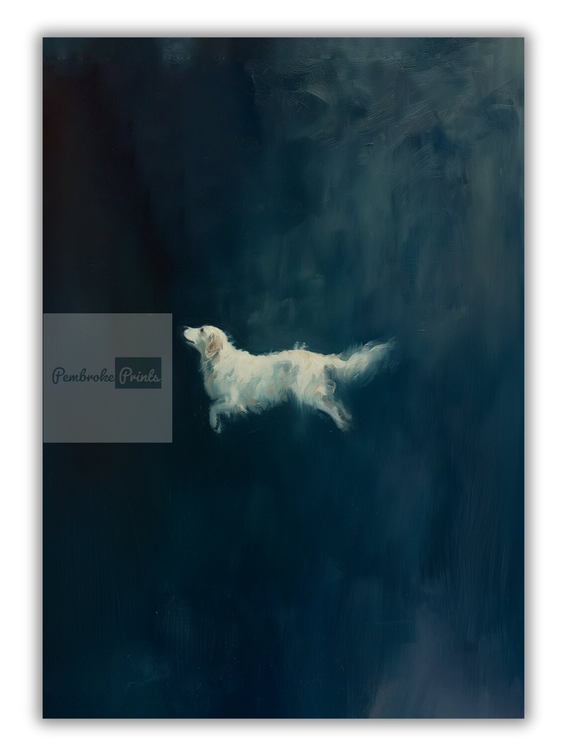 Vintage Golden Retriever Abstract Dog Art Print - Image 3