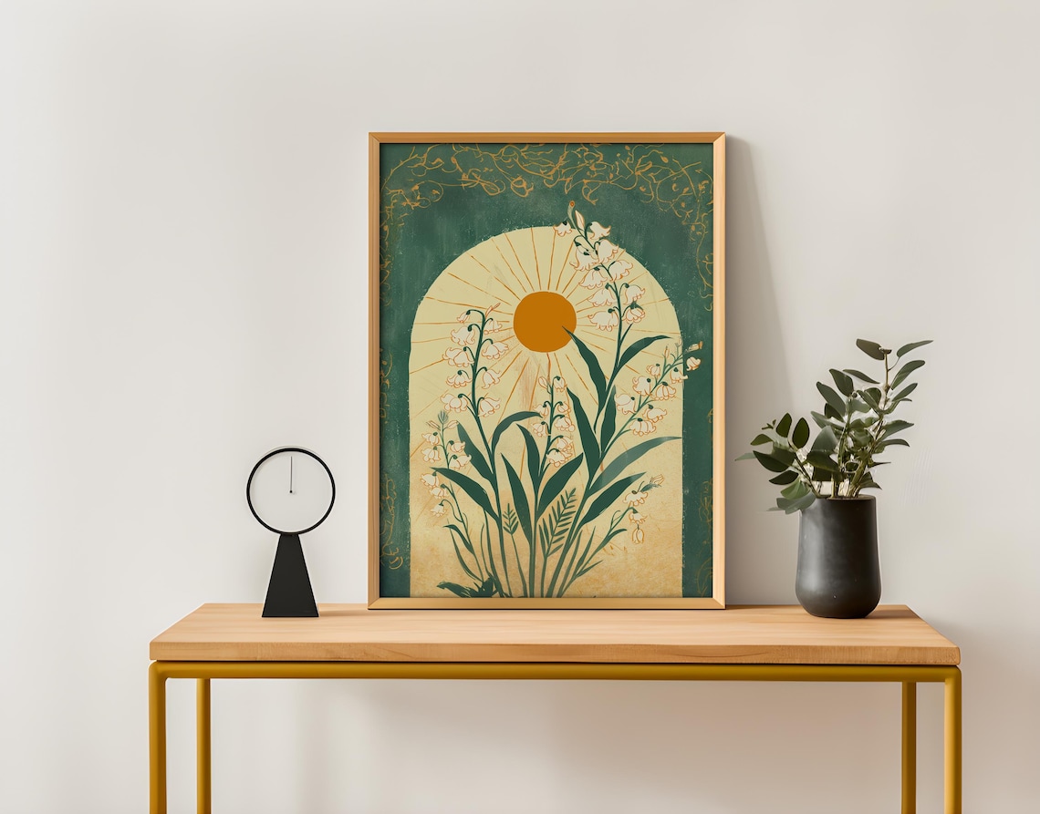 Lily of the Valley Taurus Boho Art Print - Image 5