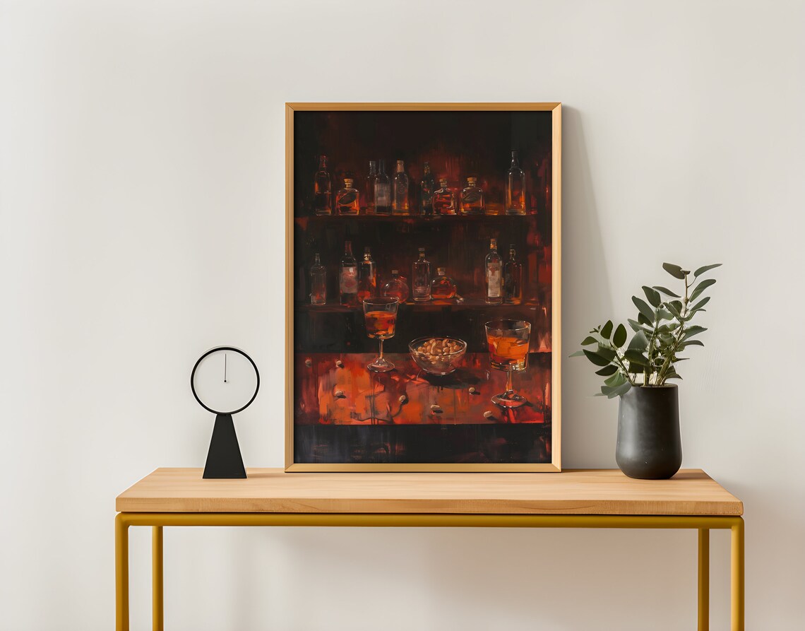 Gloomy Bar Abstract Poster, Matisse-Style Artwork - Image 2