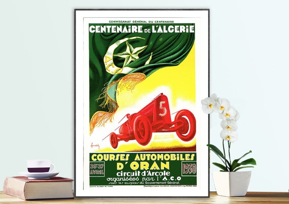 Centenaire De Lalgerie 1930 Vintage Travel Poster Poster Paper Or Print Gift Idea Wall Decor
