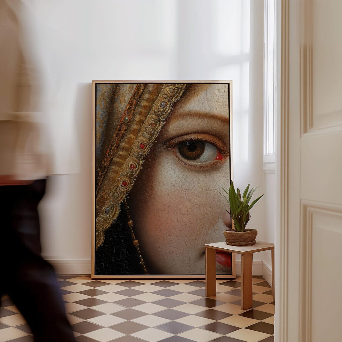 Renaissance Print Oil Painting Antique Painting Eye Painting Detail Oil Painting Print Baroque Painting Museum Quality Poster Print