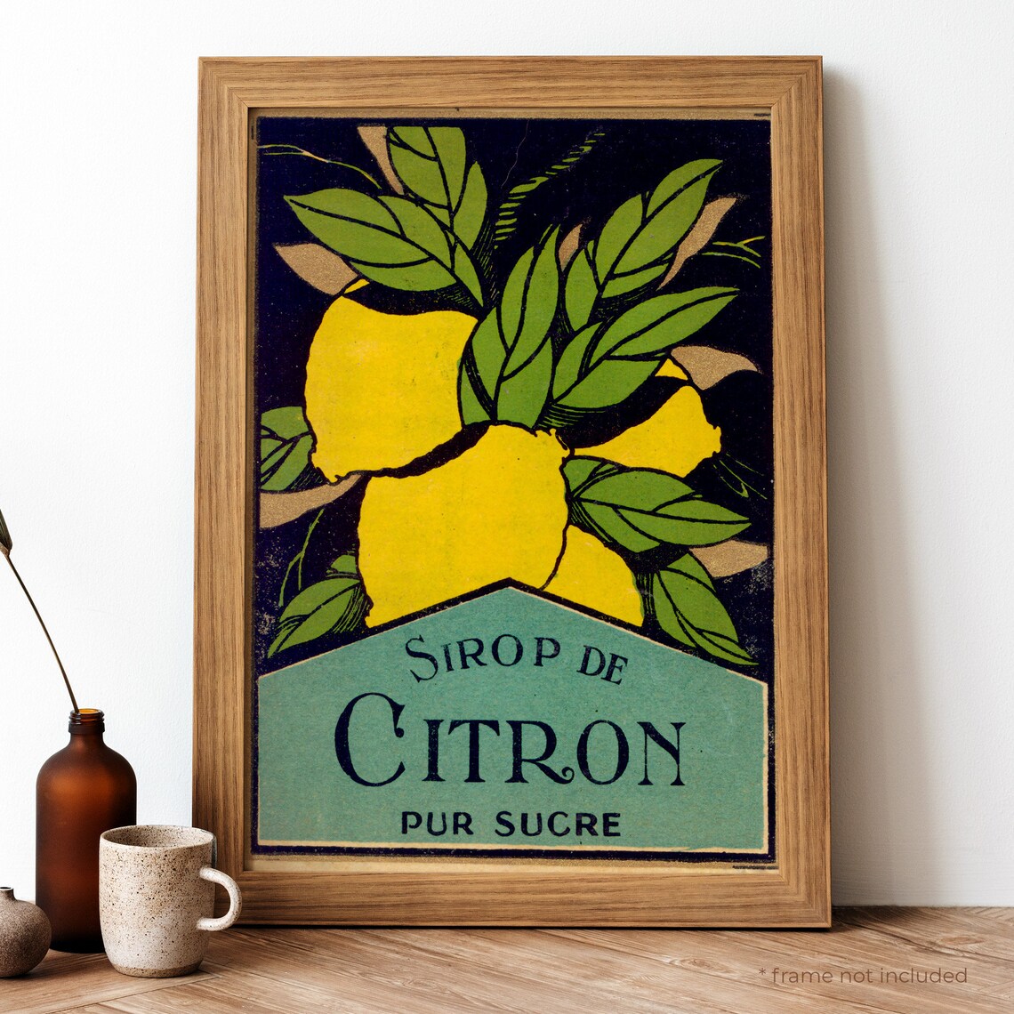 Sirop De Citron Vintage Poster, French Beverage Print