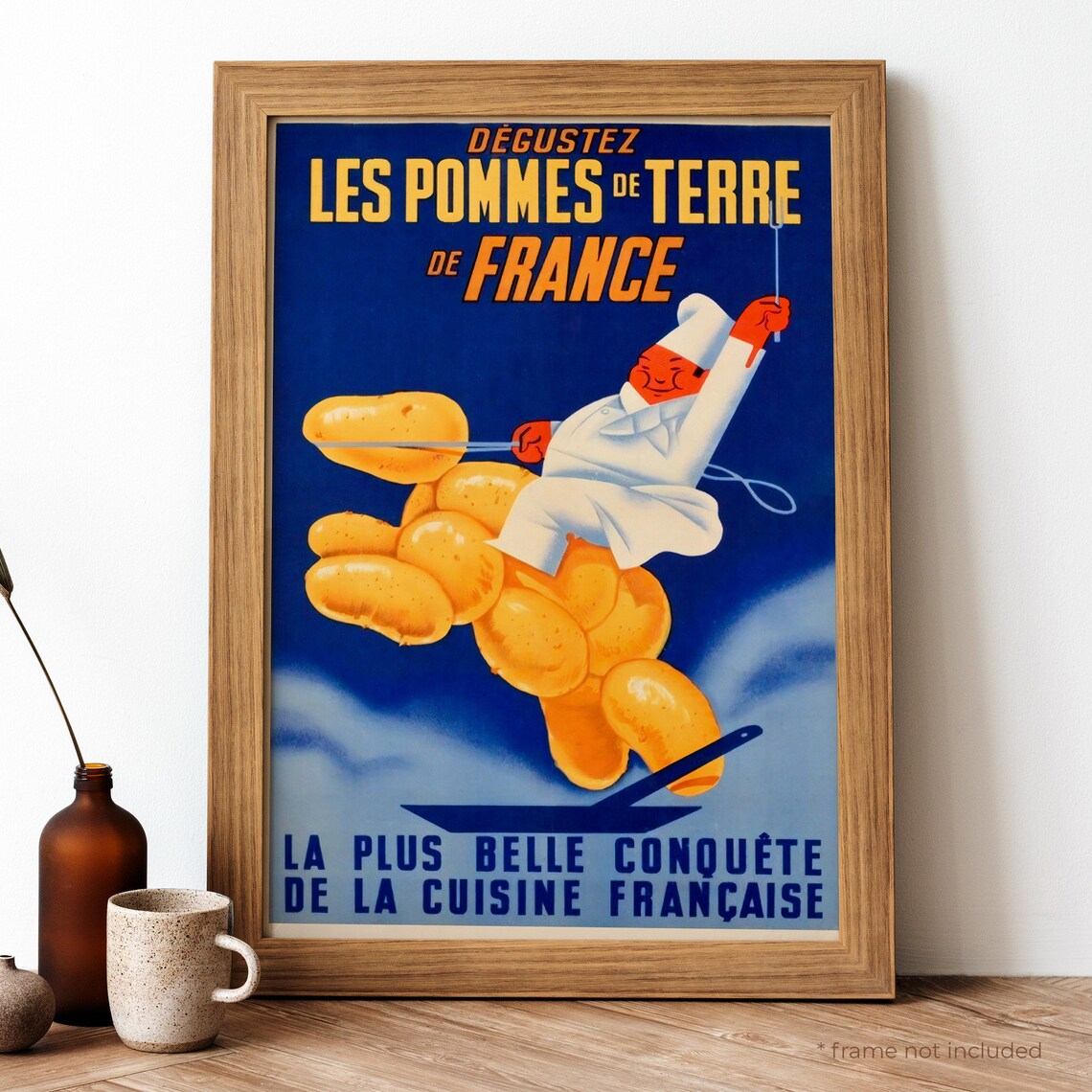 Les Pommes De Terre Vintage French Food Travel Poster