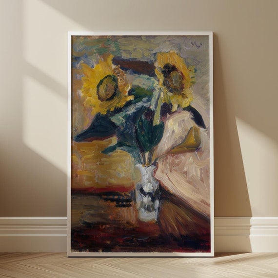 Floral Wall Art Print Vintage Wall Print Summer Decor Vintage Oil Painting Print Matisse Sunflower Wall Art Home Decor