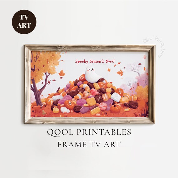 Spooky Seasons Over Ghost Halloween Candy Haul Autumn Wall Art