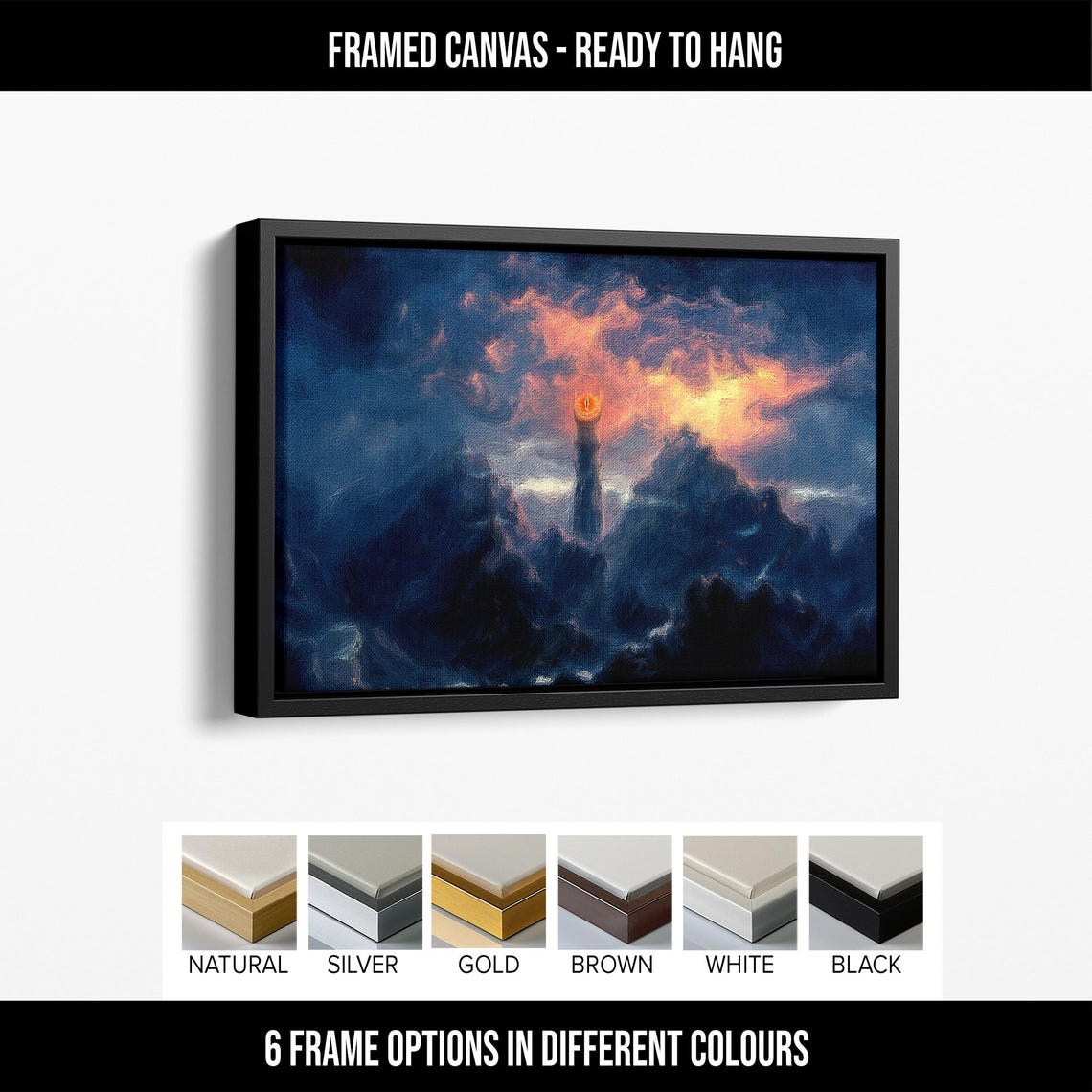 Lord Of The Rings Sauron Eye Lord Of The Rings Eye Barad Dr Epic Tower Art Middle Earth Wall Decor The Black Tower Of Mordor - Image 3