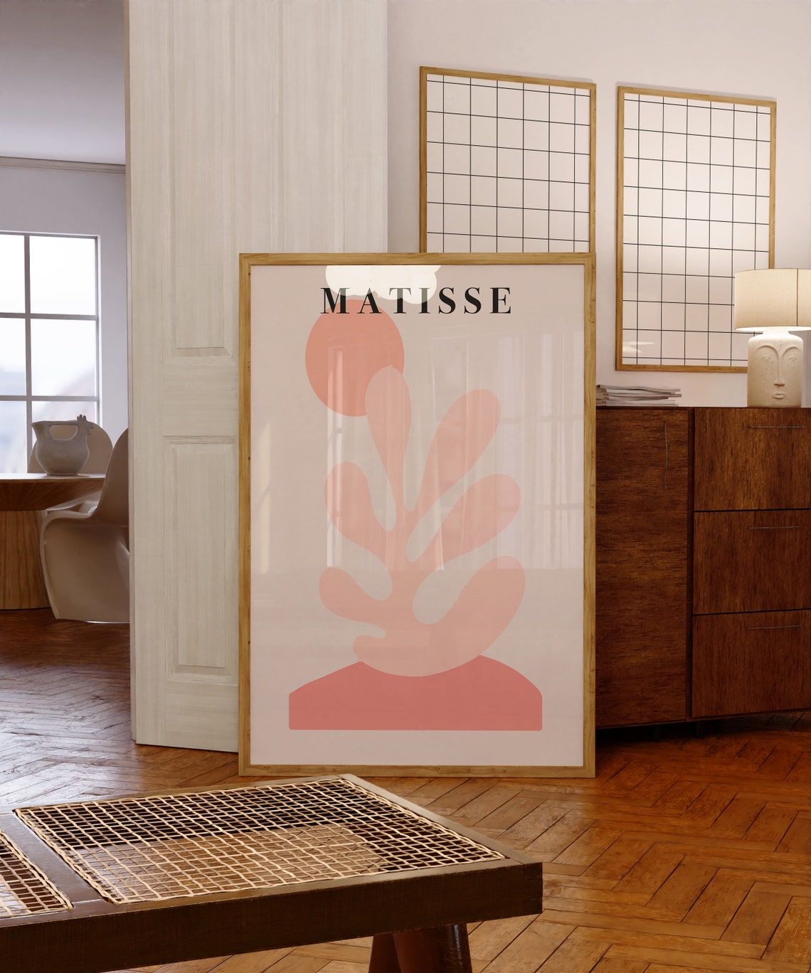 Matisse Pink Coral Abstract Seaweed Cut Out Decorative Art Poster - Image 6