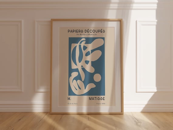 Henri Matisse Papiers Decoupes Blue Abstract Modern Art Poster