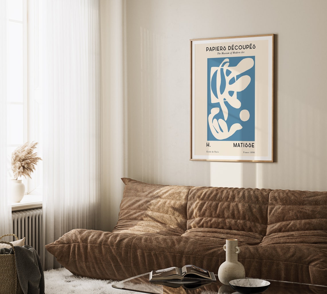 Henri Matisse Papiers Decoupes Blue Abstract Modern Art Poster - Image 2