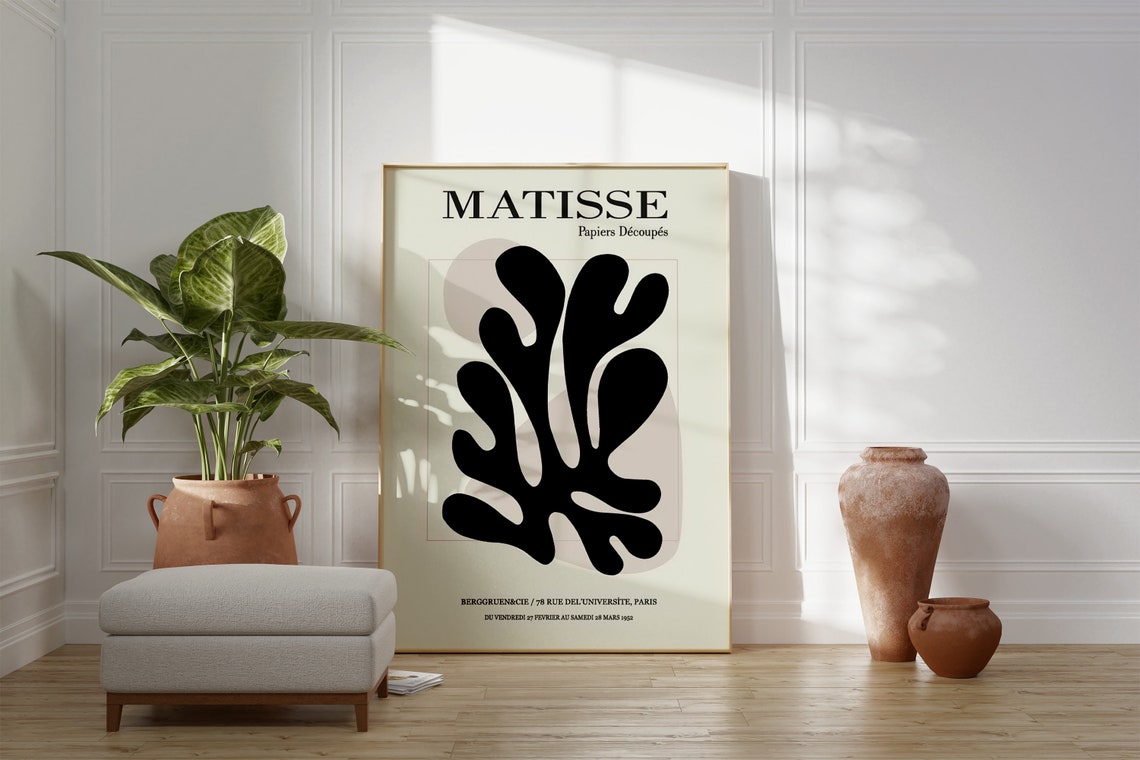 Matisse Papiers Decoupes Black Abstract Cutout Gallery Art Poster