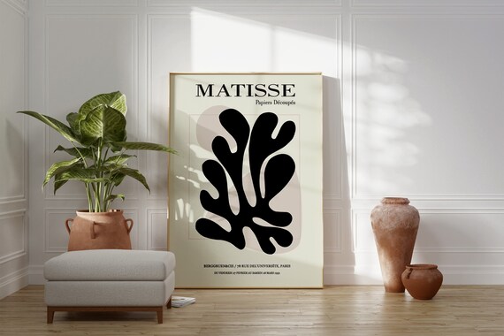 Matisse Papiers Decoupes Black Abstract Cutout Gallery Art Poster