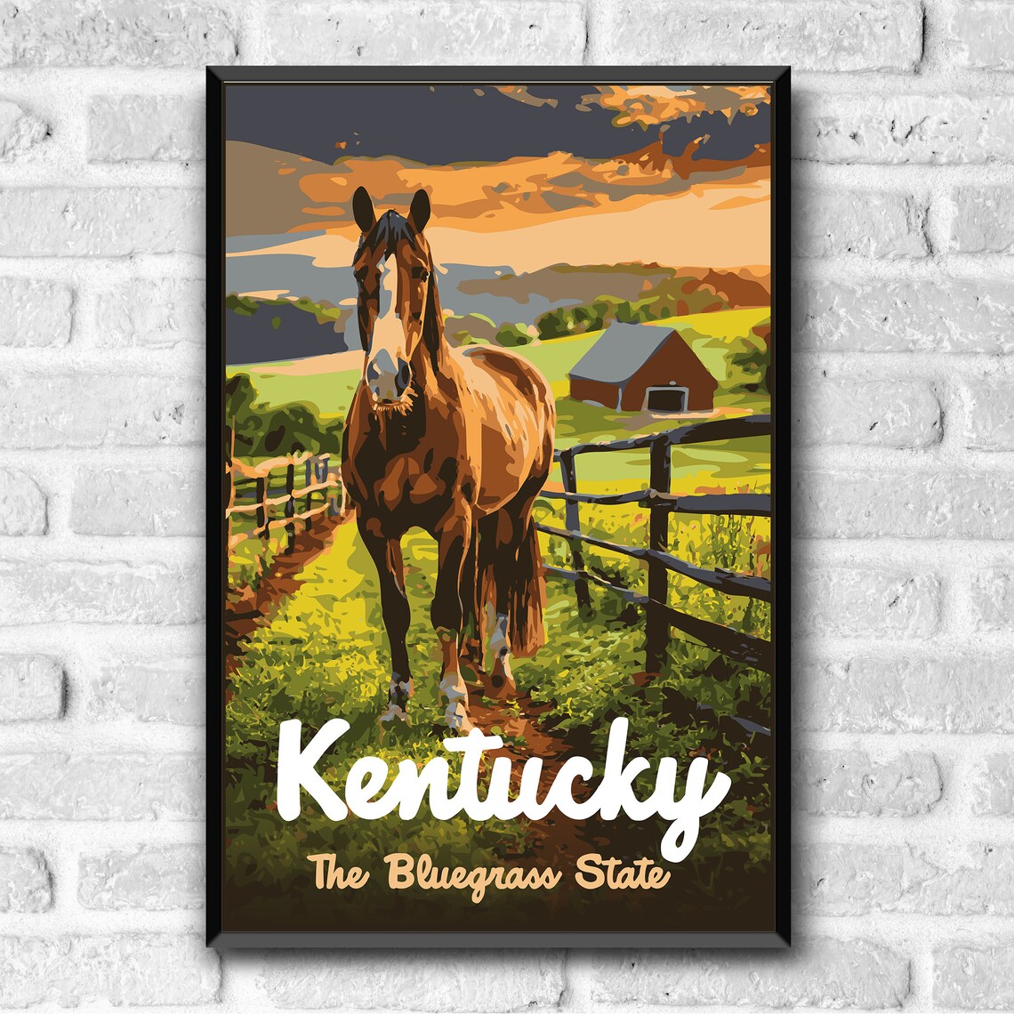 Kentucky The Bluegrass State Vintage Travel Poster - Image 3