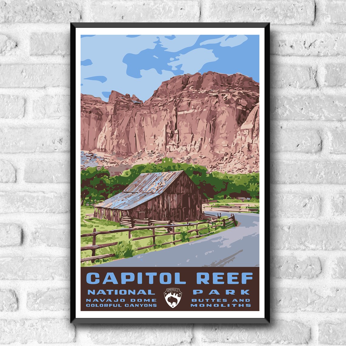Capitol Reef National Park Vintage Travel Poster - Image 3