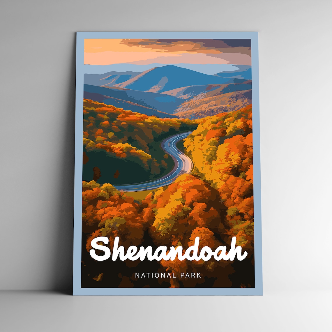Shenandoah National Park Vintage Style Travel Poster