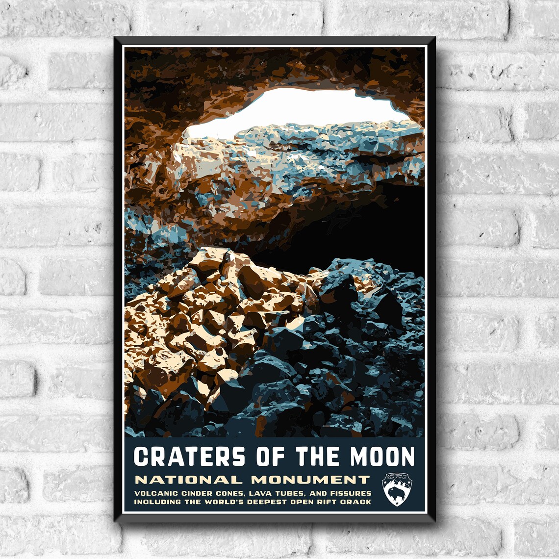 Craters Of The Moon WPA-Style Vintage Travel Poster - Image 3