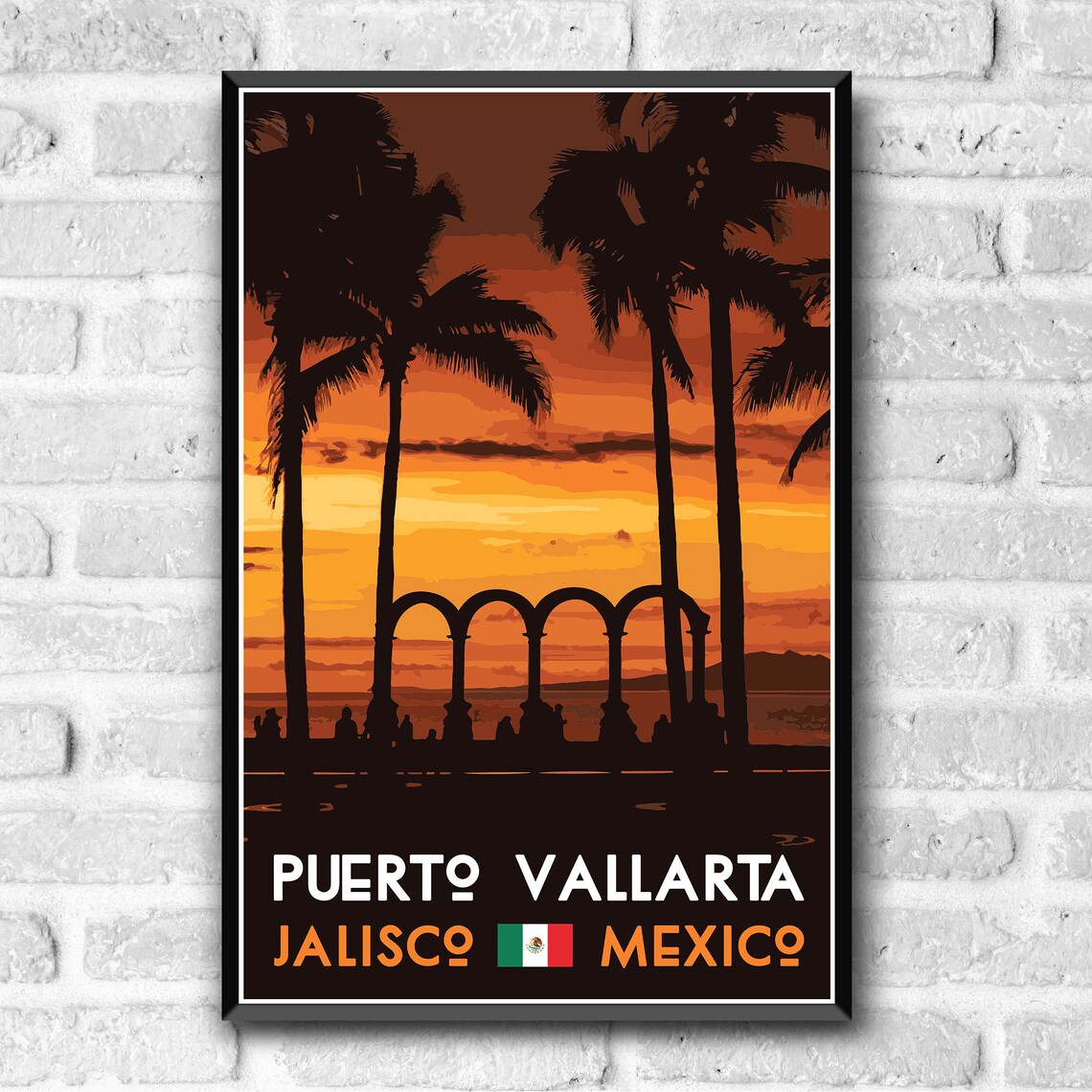 Puerto Vallarta Mexico Vintage Travel Poster Art Print - Image 3