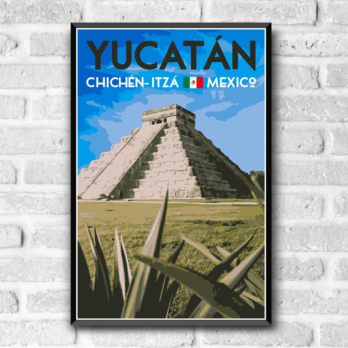 Chichen Itza Vintage Travel Poster, Yucatan - Image 3