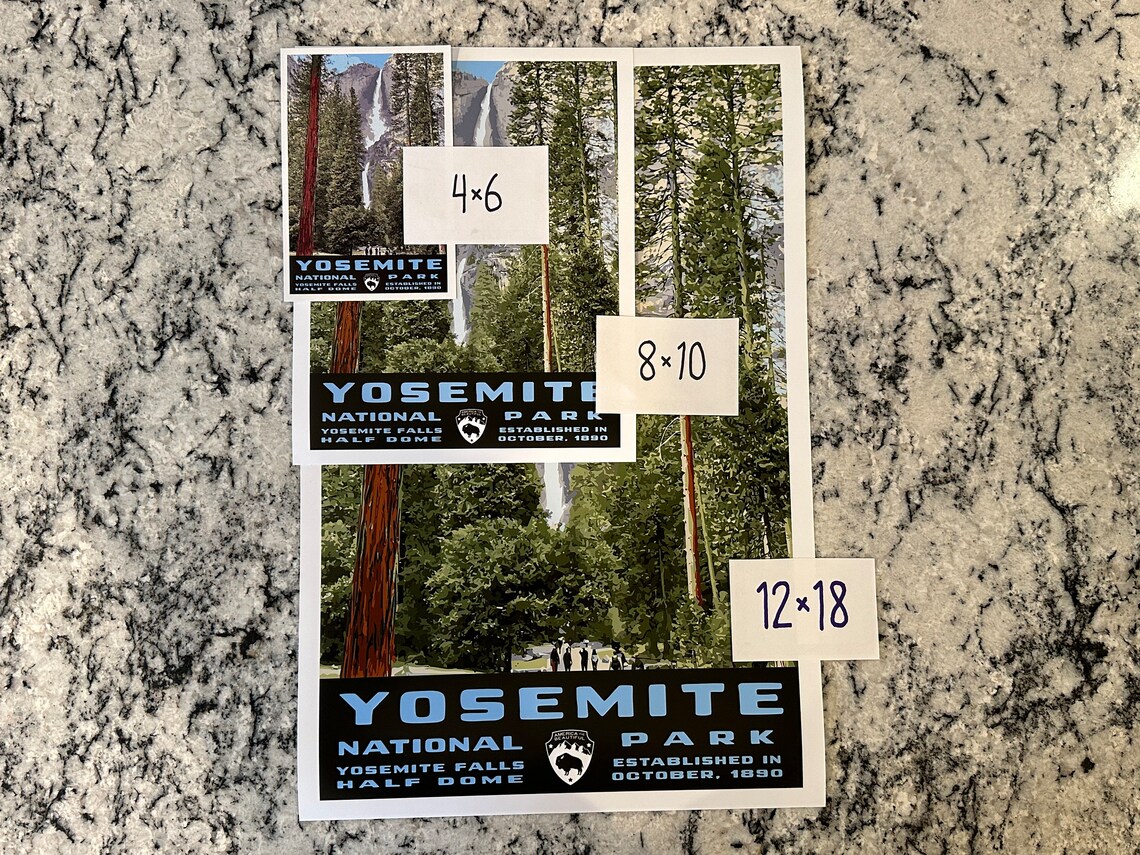 Yosemite National Park Vintage Travel Poster Print - Image 2
