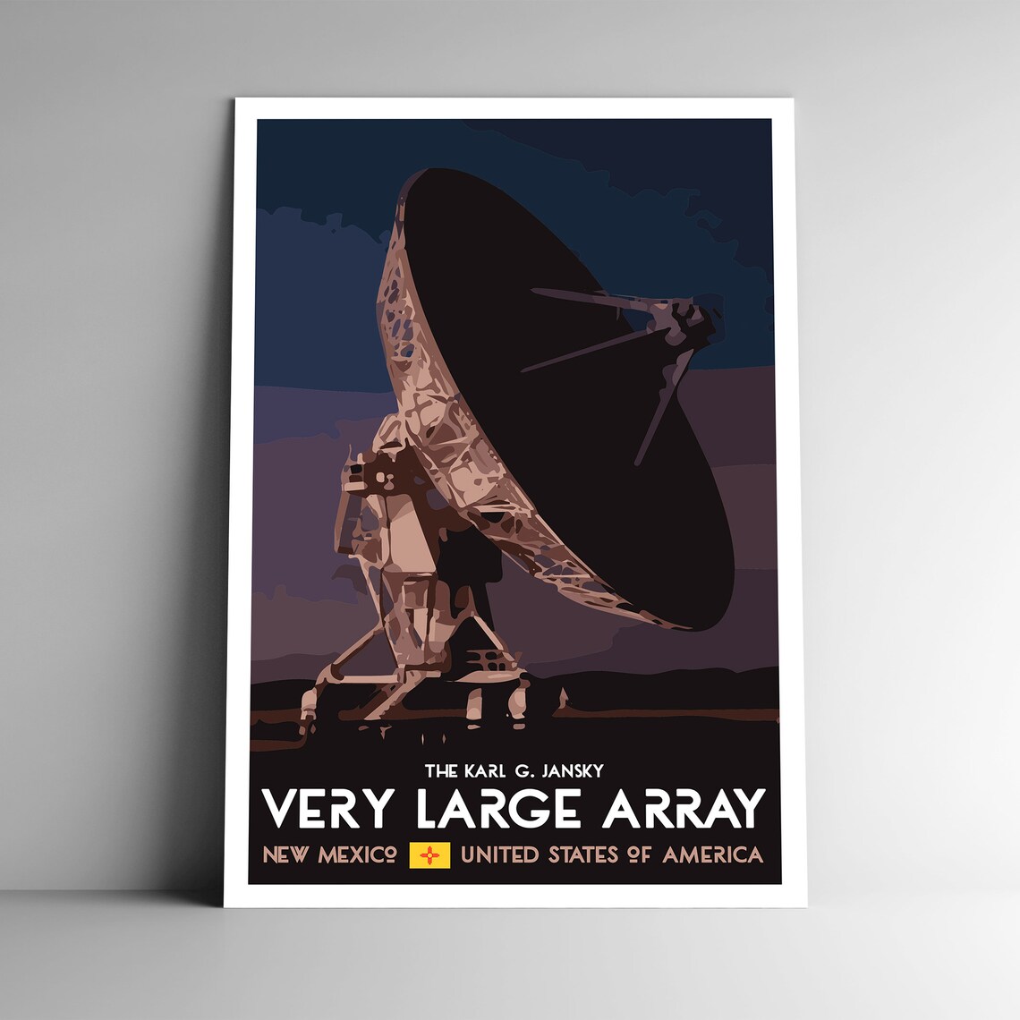Very Large Array Vintage WPA Style Travel Poster