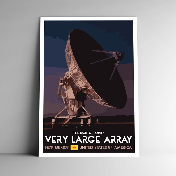 Very Large Array Vintage WPA Style Travel Poster