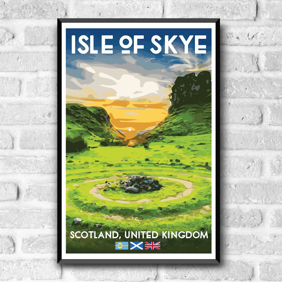 Isle Of Skye Vintage Style Travel Poster - Image 3